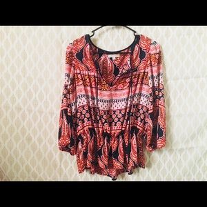 Floral/paisley print top